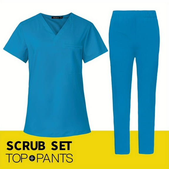 Men's Scrubs Medical Uniform Lab Set Male Wholesale Clinic Hospital Doctor Overalls V-neck Fashion Scrub Pharmacy Nurse Clothes