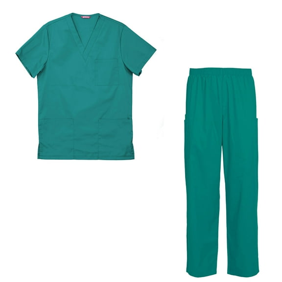 Men's Scrubs Set V-Neck Top and Cargo Pants