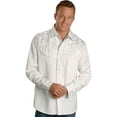 thumbnail image 1 of Men's Scully Snap Floral Tooled Embroidery Western Cowboy Rodeo Shirt White, 1 of 3