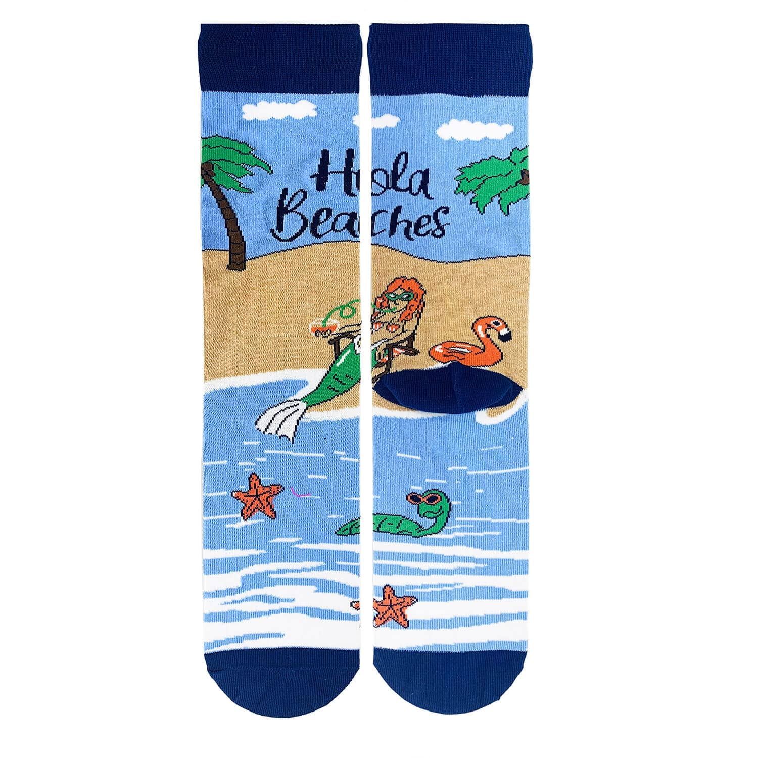 Men's Sea Themed Novelty Crew Socks, Crazy Funny Saying Cotton Dress Socks  Gift - Hola Beaches - Walmart.com