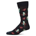 thumbnail image 1 of MeMoi Men's Seahorses Rayon from Bamboo Crew Socks - Mens - Male, 10-13, Navy, 1 of 3