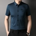 thumbnail image 1 of Men's Seamless Casual Auspicious Cloud Printed Short Sleeved Shirt, 1 of 6
