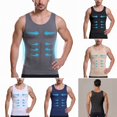 thumbnail image 1 of Men’s Seamless Compression Shaper Tank Top, Tummy Control Slimming Undershirt Vest for Body Shaping and Everyday Wear Gray XL, 1 of 4