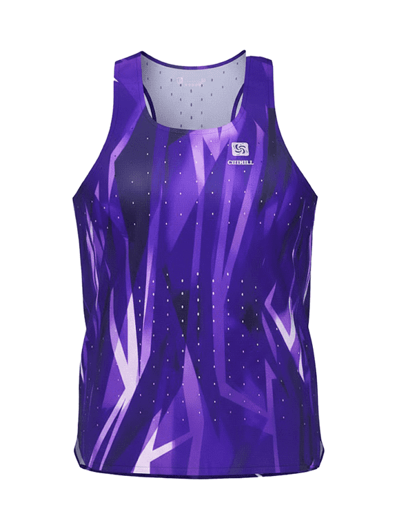 Men's Seamless Heat-Sealed Running Tank Top Lightweight, Moisture-Wicking, Reflective, Breathable Athletic Vest for Marathon, Track & Field, Cross-Country Training