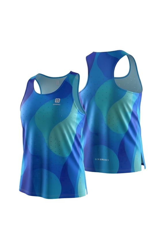Men's Seamless Heat-Sealed Running Tank Top – Lightweight, Moisture-Wicking, Reflective, Breathable Athletic Vest for Marathon, Track & Field, Cross-Country Training