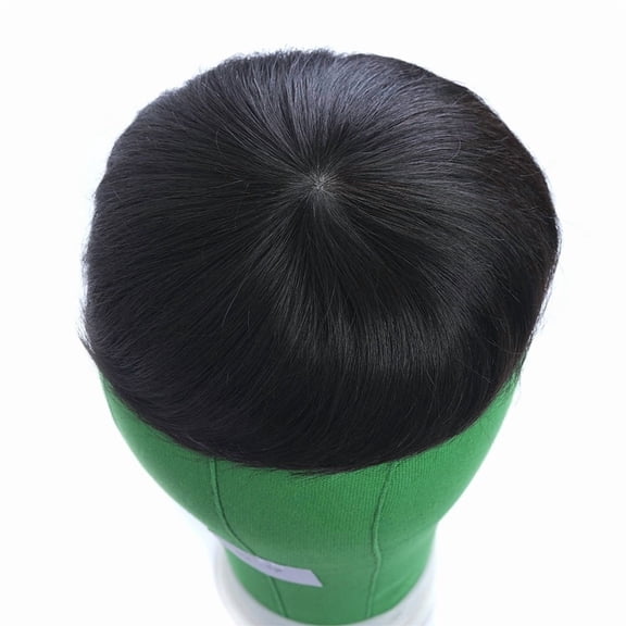 Men's Seamless Human Hair Replacement Patch  Breathable Flip-Up Hair System for Natural Baldness Solutions