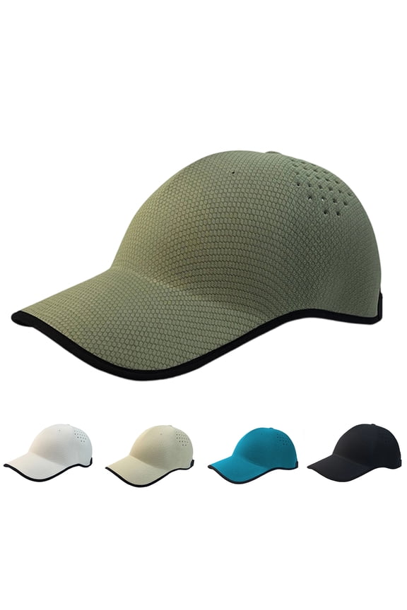 Men's Seamless Quick-Drying Baseball Cap One-Piece Molded Outdoor Sports Hat, Breathable Lightweight Sun Visor Performance Headwear for Running Hiking