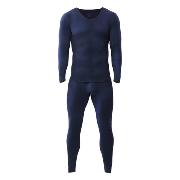 Men's Fleece Lined Thermal Base Layer Top, Royal Blue