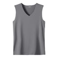 thumbnail image 1 of Men's Seamless V Neck Sleeveless Undershirt, Lightweight Breathable Cooling Summer Base Layer Tank Top, Invisible Smooth Fit for Casual and Athletic Wear, 1 of 4
