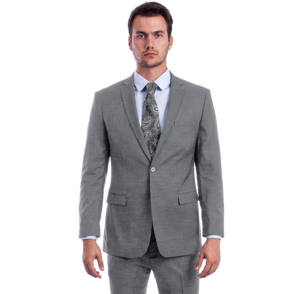 Men's Sean Alexander Suits Linen Summer Suit Light Grey Size 50 Long