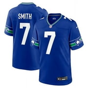 Men's Seattle_Seahawks Geno Smith Royal Throwback Player Game Jersey