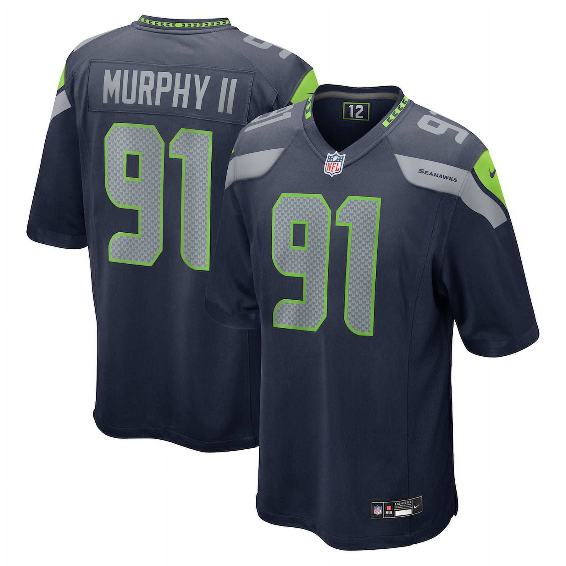 Men's Seattle_seahawks Byron Murphy II College Navy 2024 NFL Draft