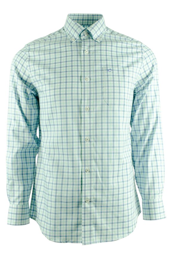 Men's Seaward Plaid Long Sleeve Shirt EB Small