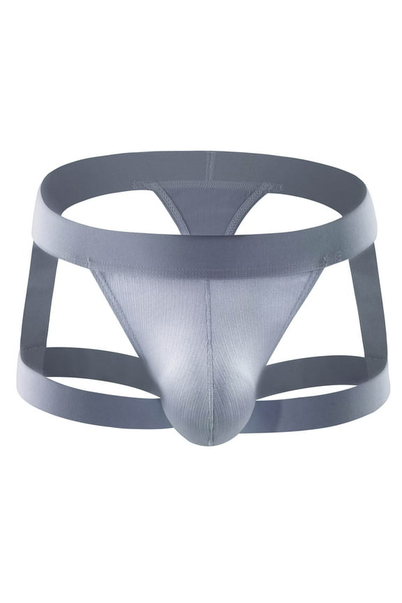 Men's See-Through Thong G-String Underwear, Men's Hot T-Back Thong G-String Birthday Gift for Boyfriend Gray XXXL