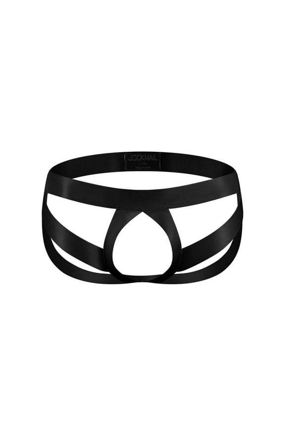 Men's See-Through Thong G-String Underwear, Men's Hot T-Back Thong G-String Christmas Gift for husband Black L