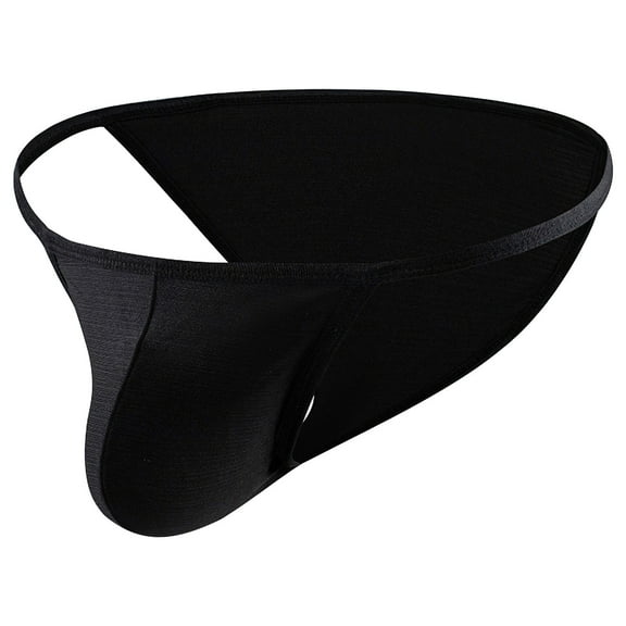 Men's See-Through Thong G-String Underwear, Men's Hot T-Back Thong G-String Christmas Gift for husband Black XL