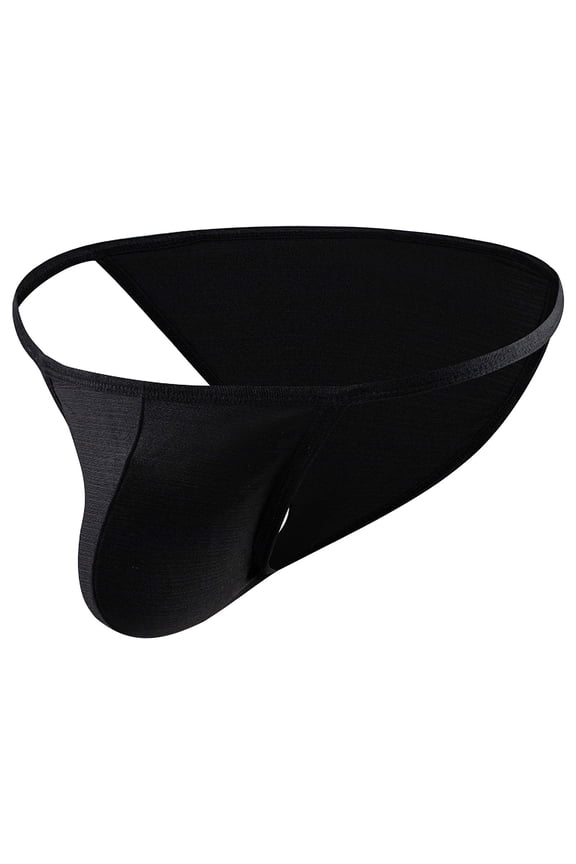 Men's See-Through Thong G-String Underwear, Men's Hot T-Back Thong G-String Christmas Gift for husband Black XL