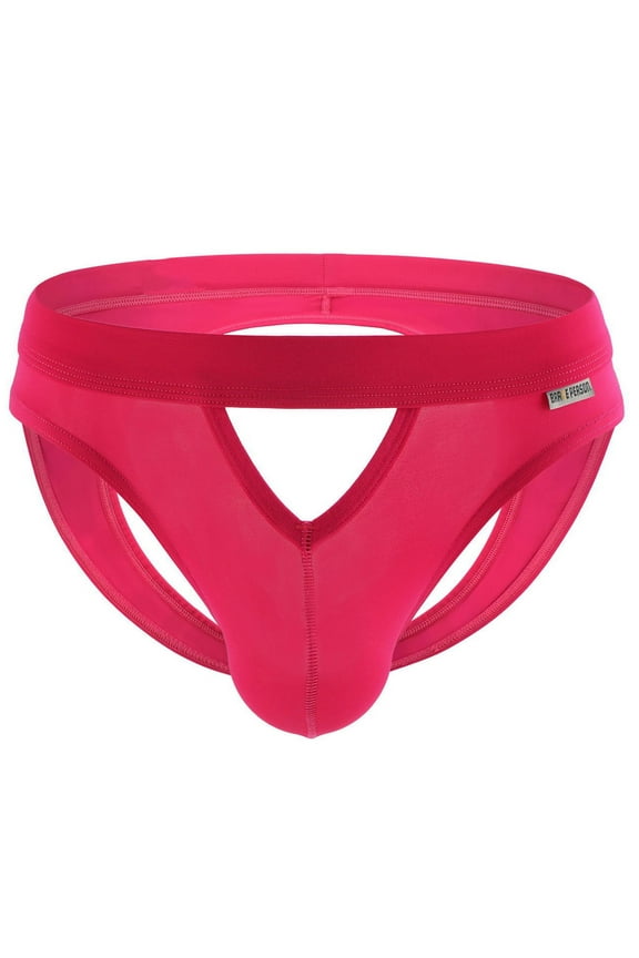 Men's See-Through Thong G-String Underwear, Men's Hot T-Back Thong G-String Christmas Gift for husband Hot Pink M