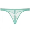 thumbnail image 1 of Men's See-Through Thong G-String Underwear, Men's Hot T-Back Thong G-String Commemorative Gift for Husband Light Blue M, 1 of 2