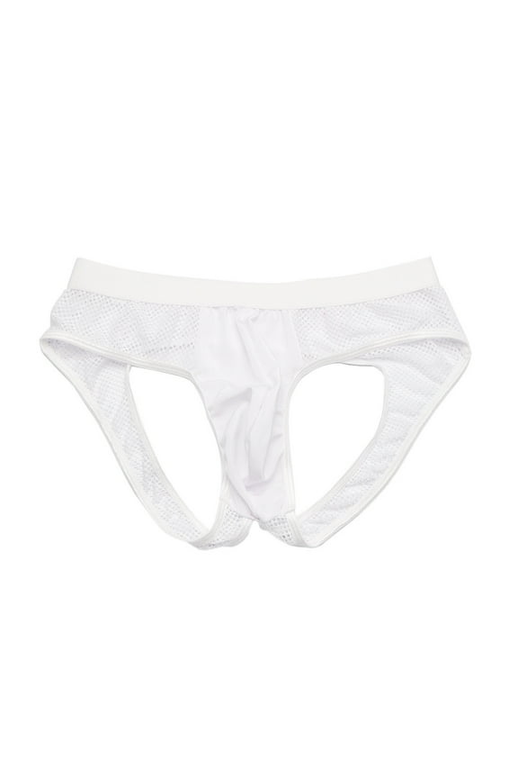 Men's See-Through Thong G-String Underwear, Men's Hot T-Back Thong G-String Commemorative Gift for Husband White Free Size