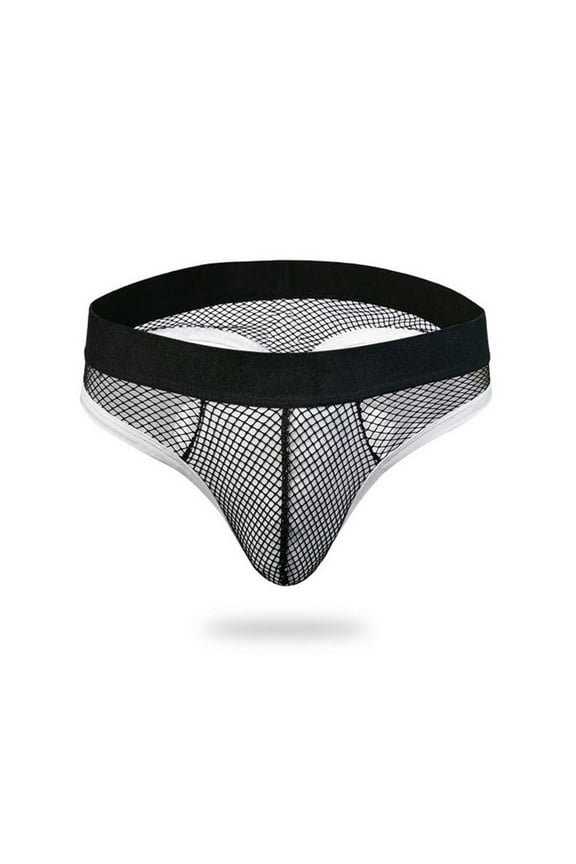 Men's See-Through Thong G-String Underwear, Men's Hot T-Back Thong G-String Commemorative Gift for Husband White M