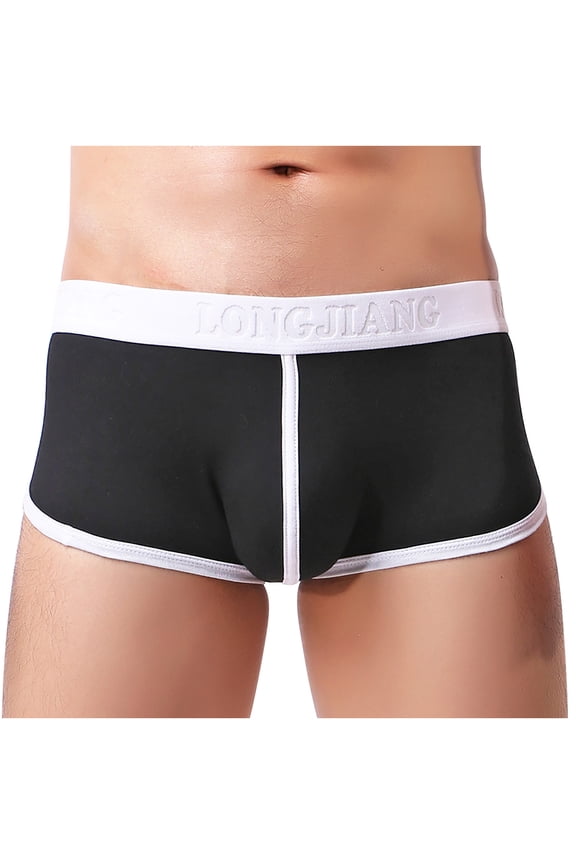 Men's See-Through Thong G-String Underwear, Men's Hot T-Back Thong G-String Halloween Gift for Husband Black L