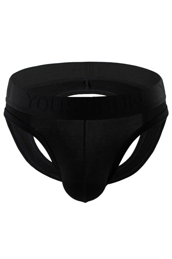 Men's See-Through Thong G-String Underwear, Men's Hot T-Back Thong G-String Halloween Gift for Husband Black XXXL