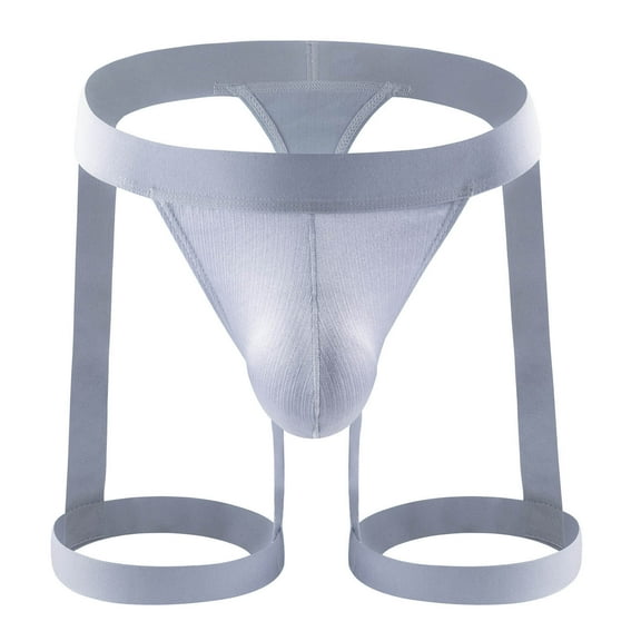 Men's See-Through Thong G-String Underwear, Men's Hot T-Back Thong G-String Party Gift for Boyfriend Gray M