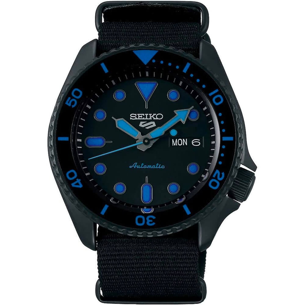 Seiko black blue sale
