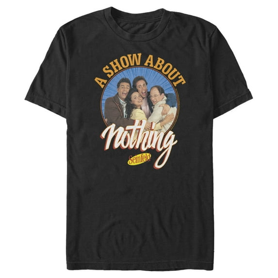 Men's Seinfeld A Show About Nothing Photo Graphic Tee Black 3X Large