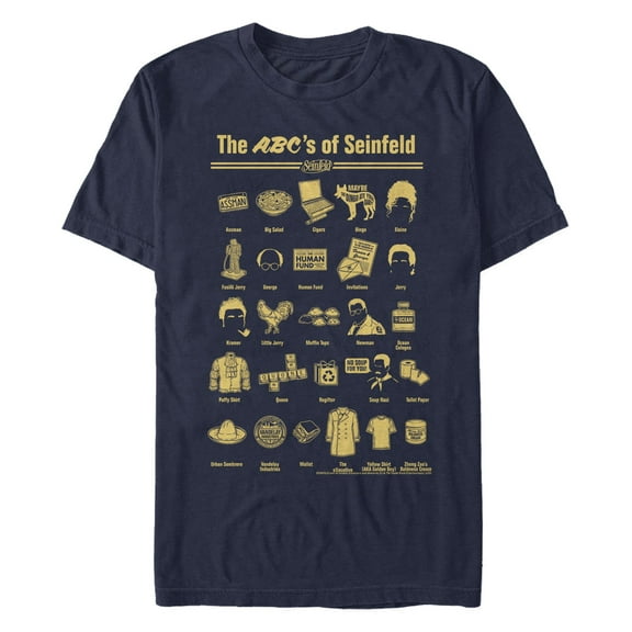 Men's Seinfeld ABC of Icons  Graphic T-Shirt