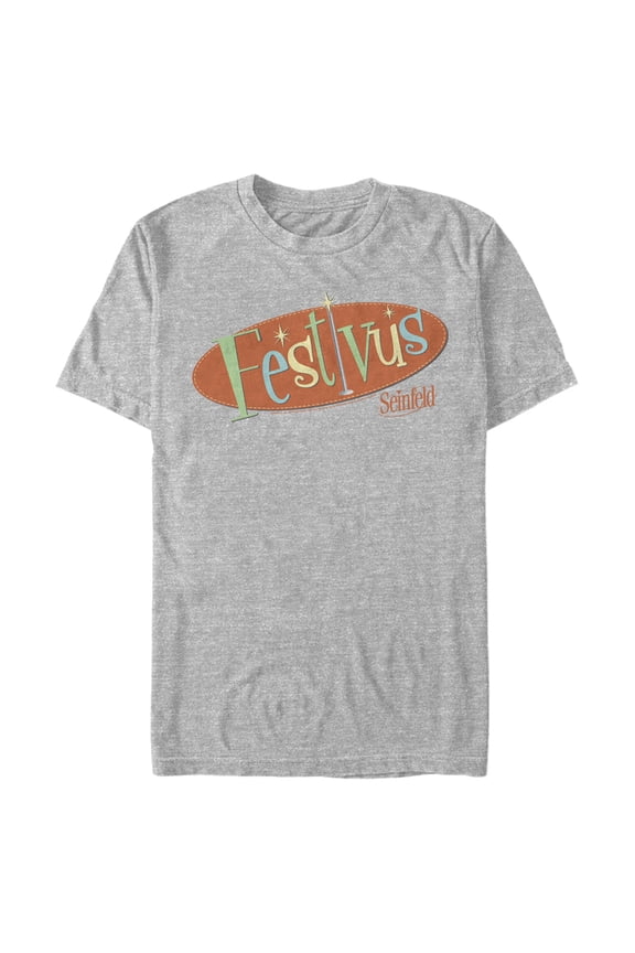 Men's Seinfeld Festivus Logo Graphic Tee Athletic Heather Small