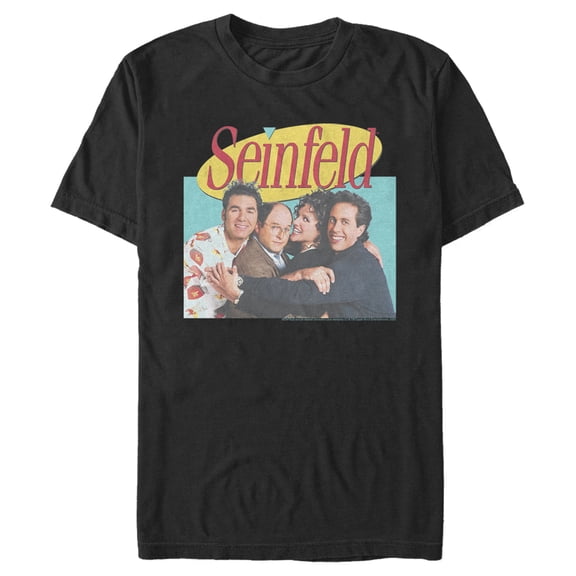 Men's Seinfeld Group Logo  Graphic Tee Black 2X Large