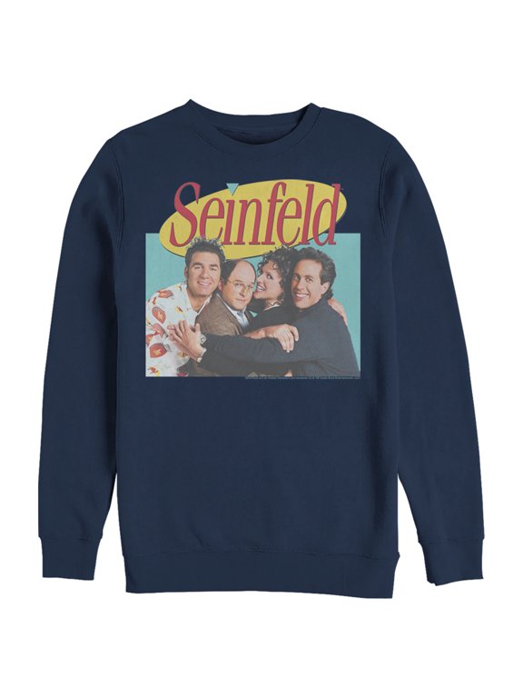Men's Seinfeld Group Logo Sweatshirt Navy Blue Small