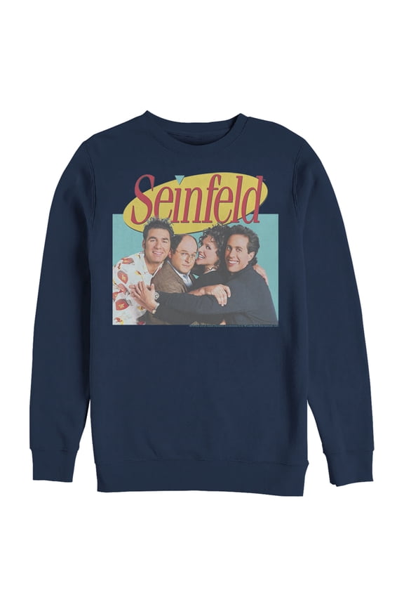 Men's Seinfeld Group Logo Sweatshirt Navy Blue Small