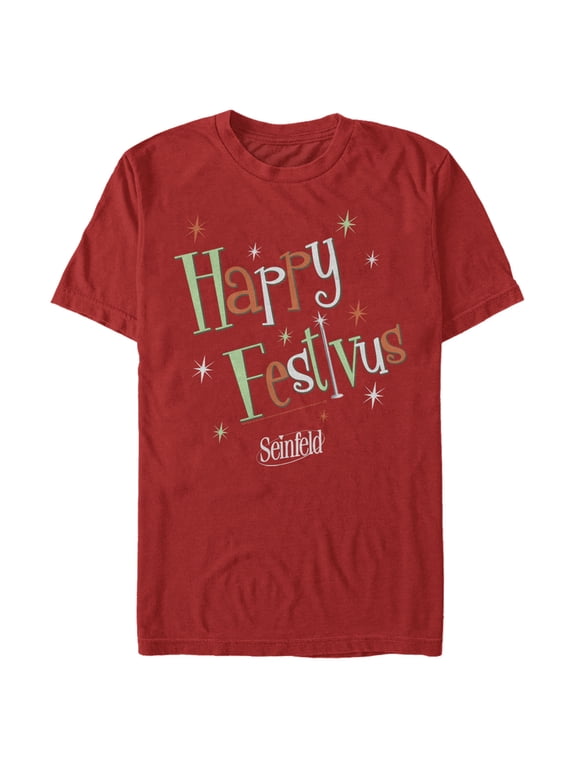 Men's Seinfeld Happy Festivus Graphic Tee Red Small
