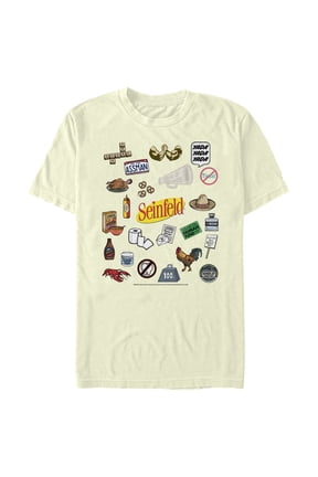 Men's Seinfeld Iconic Items  Graphic Tee Beige Medium