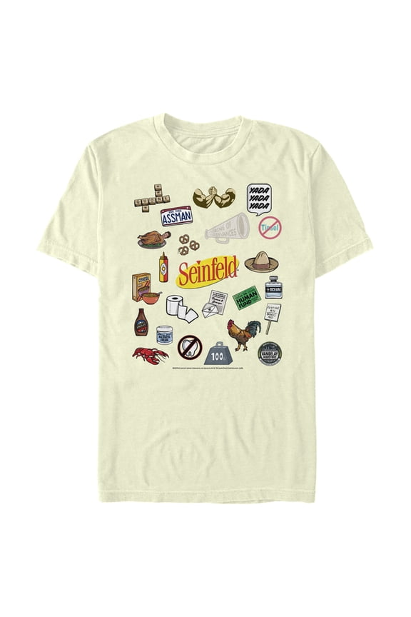 Men's Seinfeld Iconic Items  Graphic Tee Beige Medium