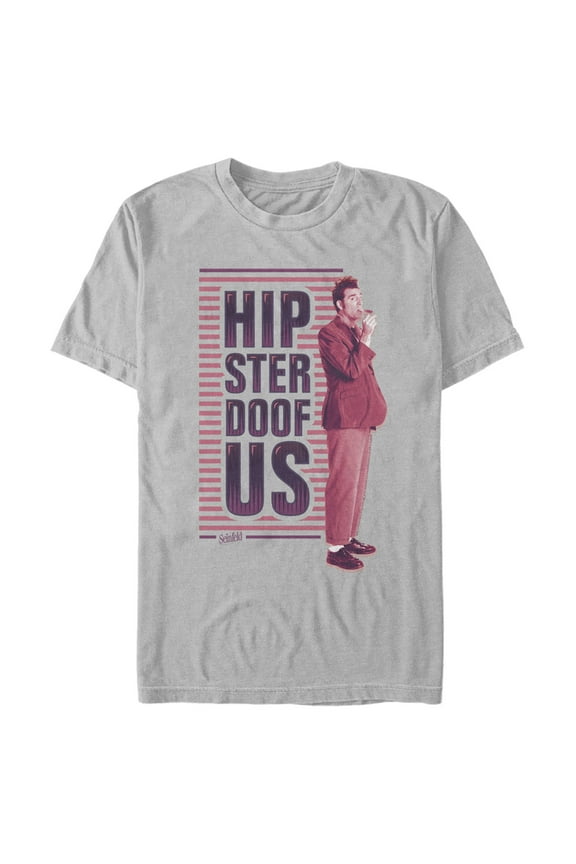 Men's Seinfeld Kramer Hipster Doofus Graphic Tee Silver 3X Large