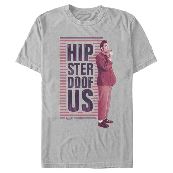 Men's Seinfeld Kramer Hipster Doofus Graphic Tee Silver X Large