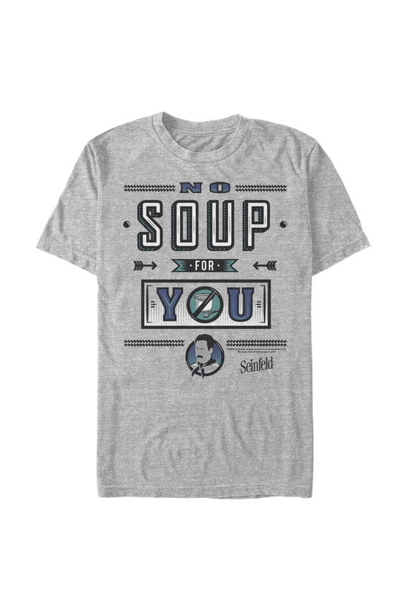 Men's Seinfeld No Soup For You Graphic Tee Athletic Heather 3X Large