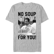 Mens Seinfeld No Soup For You Meme Graphic Tee Athletic Heather Medium