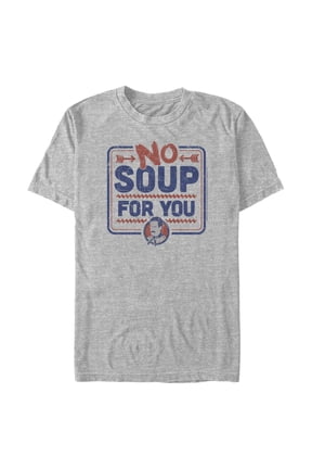 Men's Seinfeld No Soup for You Sign Graphic Tee Athletic Heather X Large