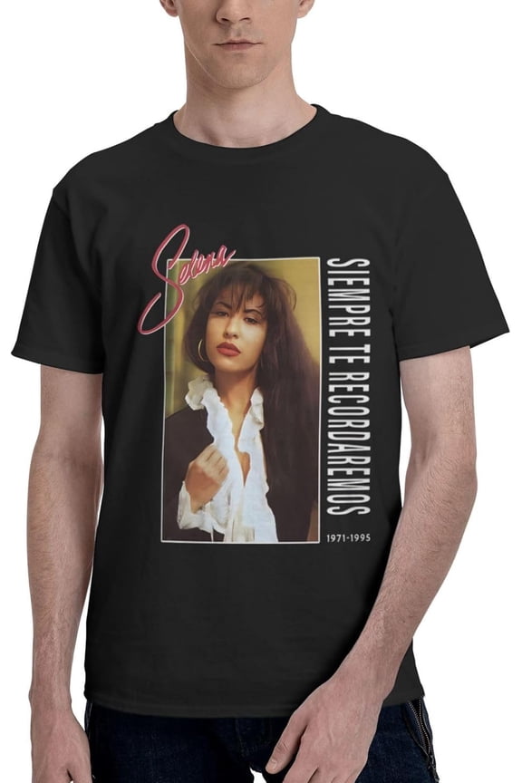 Men's Sel-enas Music Quintanilla T-Shirt Cotton Short Sleeve Tee Top 095