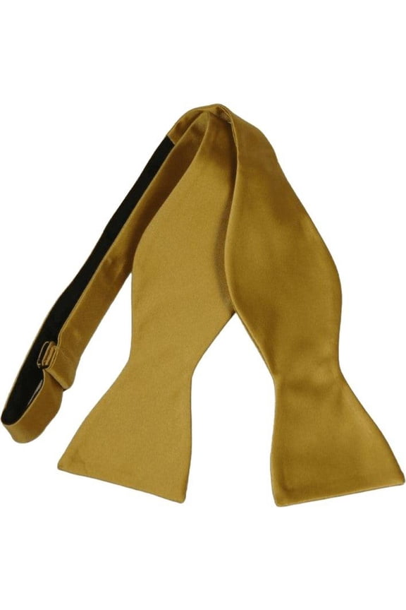 Men's Self Bow Tie By Hand J.Valintin Collection Solid Satin #92548 Gold