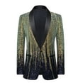 thumbnail image 1 of Men's Sequin Performance Ceremonial Dress Party Suit One Button Shawl Lapel Suit Jacket for Party Wedding Banquet Prom, 1 of 3