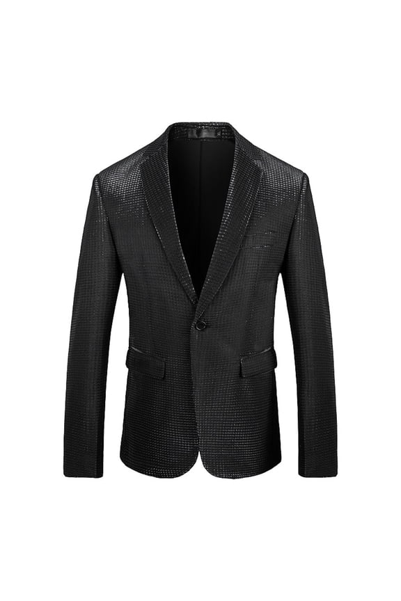 Men's Sequin Suit Party Stage Nightclub Shiny Cool Show Suit Suit Jacket Top Show