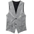 WYXSH Men's Sequined Black Suit Vest Slim Fit Business Wedding