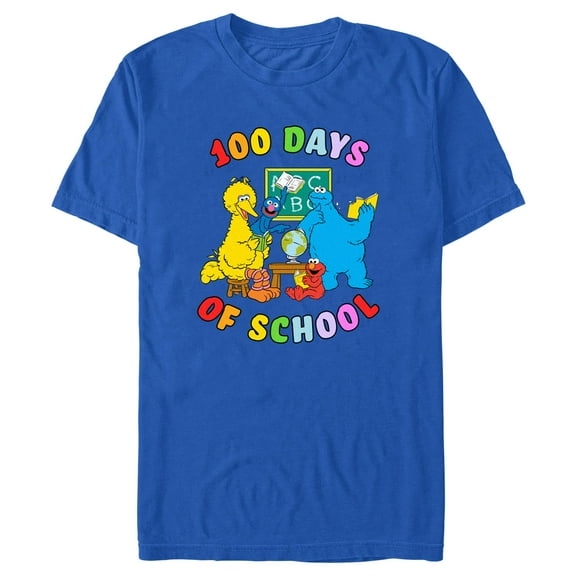 Men's Sesame Street 100 Days of School Crew Graphic T-Shirt