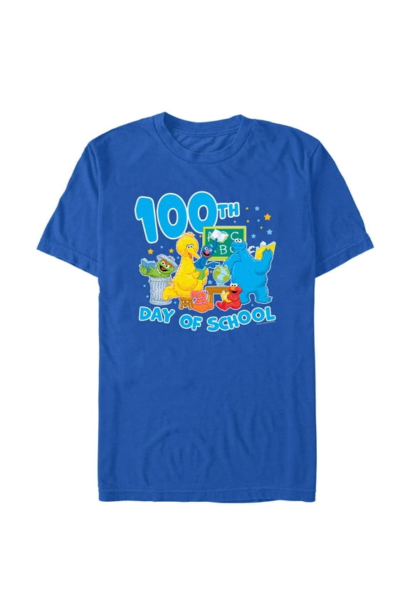 Men's Sesame Street 100th Day of School  Graphic T-Shirt